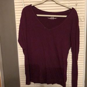 Aeropostale basic maroon long sleeve tee